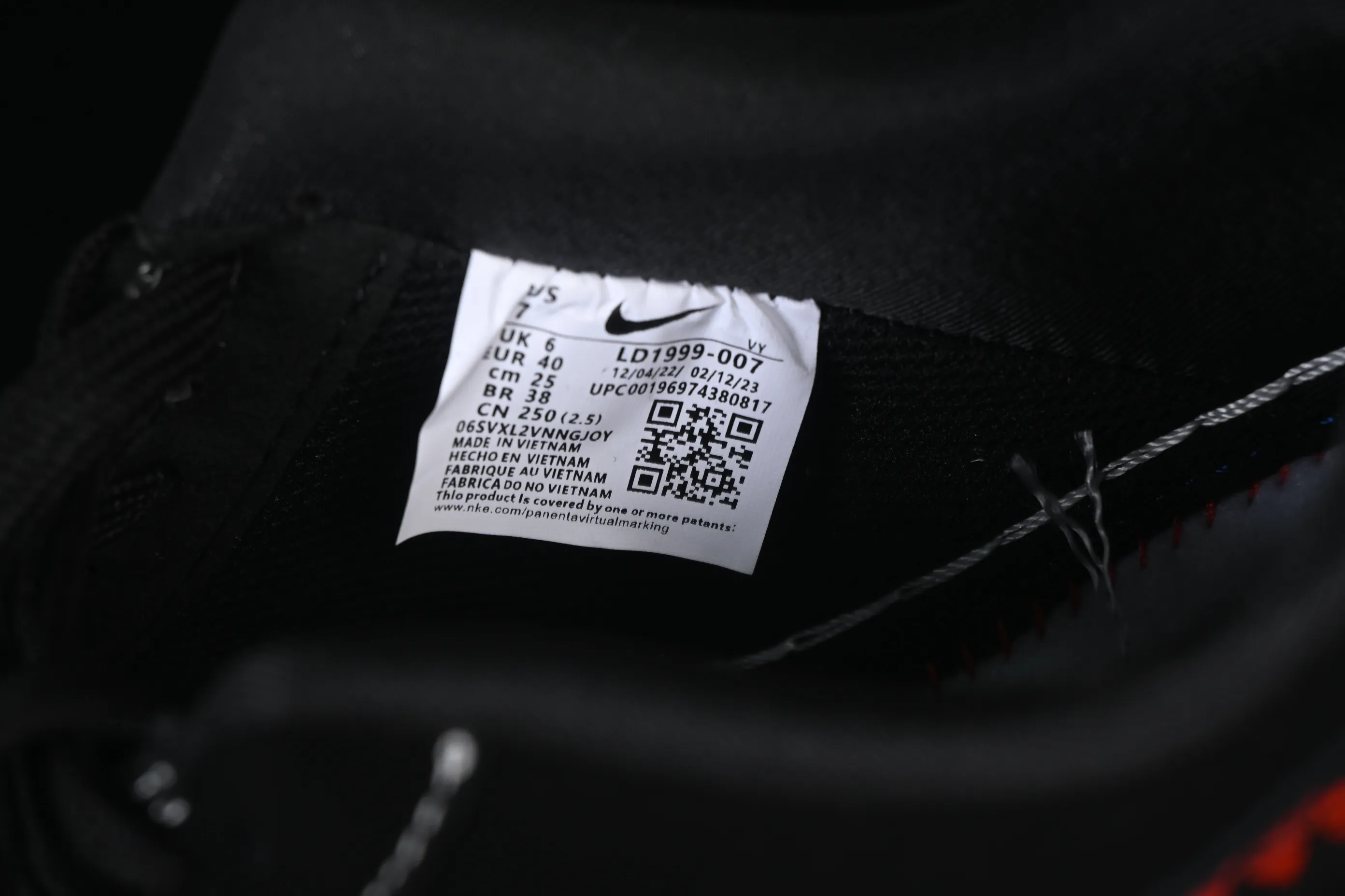 All categories Nk Air Force 1 Air Force series Nk Air Force 1 Low Air Force low-top Nike Air Force 1'07 Low Rei Kawakubo co-branded matte black and red love Air Force 1 low-top casual sneakers LD1999-007